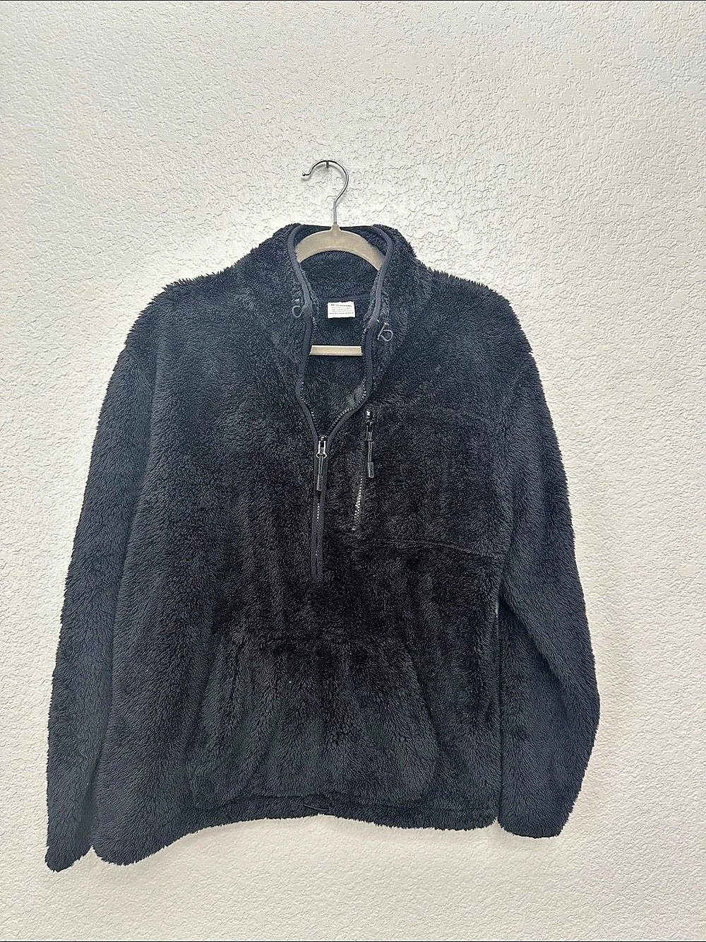 PINK Black Fleece Pullover Size Small Like New